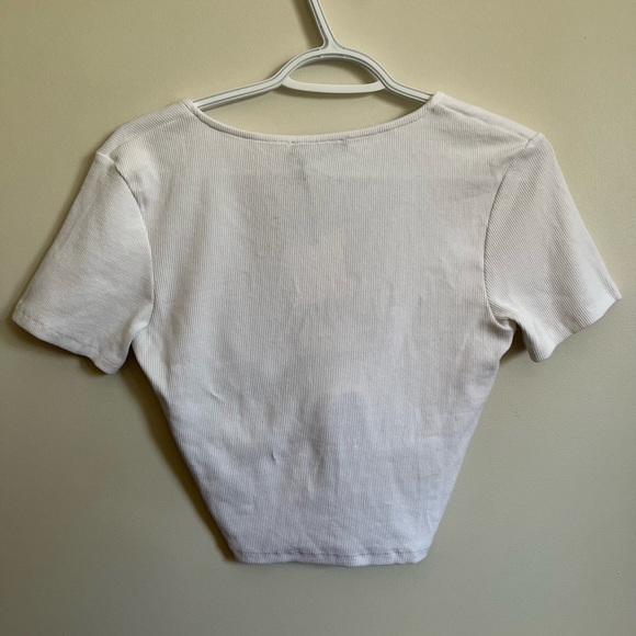 Zara Ruched Ribbed Crop Top - Picture 4 of 4